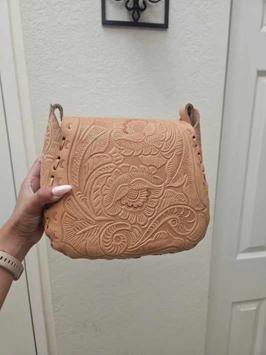 Floral Mexico Bag (Beige)