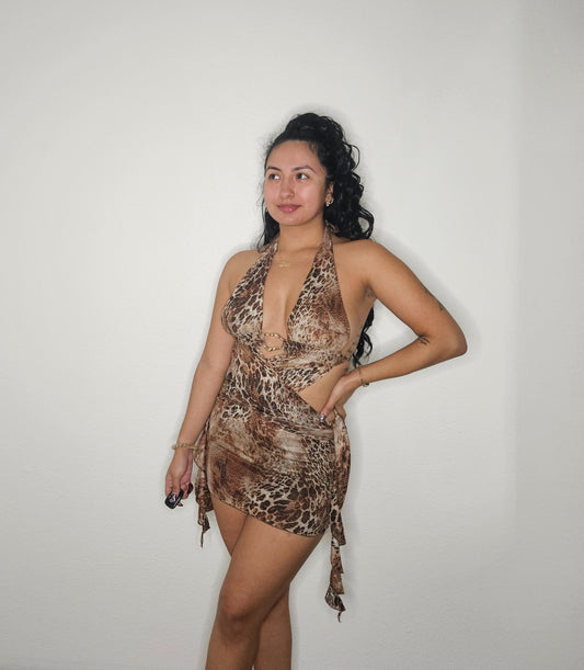 Chanel Leopard Dress (Brown)